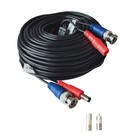 2pack 200ft De Cable Bnc Video Wire Cord Camara De Seguridad Para Cctv Dvr Negro