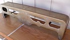 Antique 19th Century Brass Fireplace Fender Guard W Interior Brackets 47 X 12   
