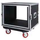 Sound Town Shock Mount 8u Ata Case With 21  Rackable Depth  Casters Strc-sp8uw