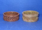  2  Carved Round Soapstone Small Trinket Dish Incense Burners 2 25  Round -india