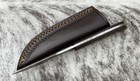 9    Fixed Blade Knife Hand Forged Carbon Steel Black Full Tang Leather Sheath Edc