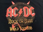 Ac dc Rock Or Bust World Tour 2016 Concert Short Sleeve Black T-shirt Xxl