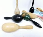 Lot Of 10 Mix Antique Sewing Darners Wood Plastic Glass  Painted   Unique Look