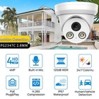Vikylin 8ch 8poe 4mp 24 7 Full Color Night Vision Turret Ip Camera Mic Ip67 Lot
