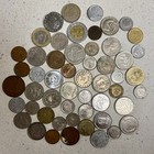 55 World Foreign Coins Various Countries   Denominations Lot Mixed
