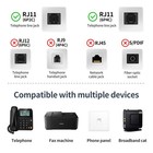 2 Pack 1 Foot Phone Cable Short Telephone Line Rj11 Connectors Black