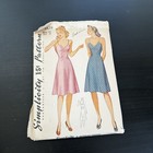 Vintage 1940s Simplicity 3829 Glam Pinup Bias Slip Sewing Pattern 20 M l Used