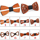 Men s Wooden Bow Tie Wedding Party Wood Bowtie Gift Adjustable Necktie Formal