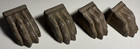 Set Of 4 Matching Vintage Antique Old Lion   s Paw Feet  lot E 