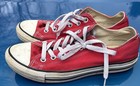 Converse Unisex All Star Chuck Taylor Low Top Ox Red Sneakers M7  w9 Canvas