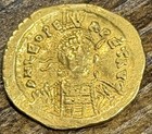 Byzantine Ancient Gold Solidus Coin Justin I B32