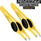 Professional Eyebrow Tweezers Slanted   Pointed Tip Stainless Steel 2 3xpcs Set 