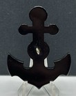 Rare Bakelite Anchor Compass Button Pin Brooch Works  Vintage