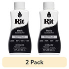  2 Pack  Rit  All Purpose Liquid Dye  Black  8 Fl Oz