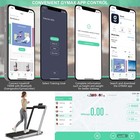 2 25hp 2 In 1 Dual Display Folding Treadmill Jogging Machine App Control Speaker