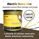 Ycferesy Upgraded Electric Fence 3366 Feet 1026 Meters  Yellow And Black 