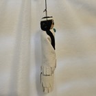 Navajo Ornament Figurine Leather And Wood Native American Made By En 4in Tall