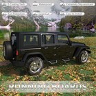 Running Boards For 07-18 Jeep Wrangler Jk 4 Doors Black Powder Coated Side Steps