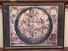 1980s Celestial Constellation Map Framed Print Astrology Zodiac Star Chart
