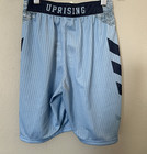 Adidas Basketball Shorts Blue Uprising Elastic Waist 3 Stripes Youth Small New  