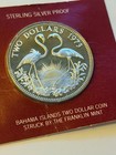 1973 Bahamas  2 Silver Coin Flamingo Full Ogp Proof L  k   A Nice One Two Dollar