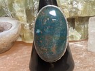 Bloodstone Gemstone Intuition Self-esteem Concentration Wicca Amulet Ring 9 75