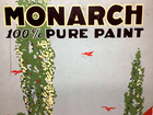 Antique Painting On Carboard Advertising Monarch 100  Pure Paint
