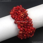 Wholesale Aaa Natural Gemstone Nugget Beaded Stretchy Bracelet Healing 30mm Wide