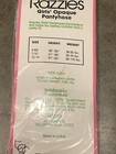 Vintage Razzies Girls Opaque Pantyhose White With Purple Hearts Size 4-6