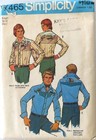 Mens Western Shirt Sewing Pattern W Applique Simplicity 7465 Vtg 1976 Sz 34-36