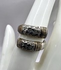 Wallace Sterling Silver Aegean Weave Gold Plated Bypass Wrap Ring  Size 6 5