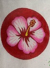 Handpainted Needlepoint Canvas Hibiscus Ornament 18mesh Zweigart  Jwpo 118