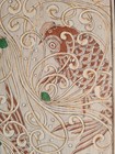 Antique 1892 Japanese Woodblock Print     Kogei Shinzu - Carp Geometrical Design