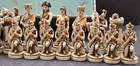 Vintage Nigri Napoleon  battle Of Waterloo  Chess Set Pieces  Hand Painted Italy