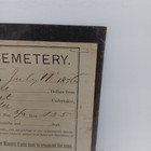 Lutheran Cemetery  Newtown  Pa July 11 1876 Burkhart Undertaker Plot Number   