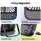 Topk Desk Fan 5000mah Rechargeable Silent Thin Personal Desktop Table Fan