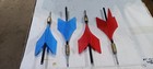 J A R T S - Dart Missle Game 4 Metal Pieces - 6 - Red   Blue Plastic Fins - Nice
