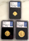 2016-w 3-coin Centennial Gold Set Ngc Sp70 Early Releases Moy - 10c  25c   50c