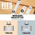 Powertec 24x3 Inch Tablesaw Precision Miter Gauge System  27 Angle Stops  71391 