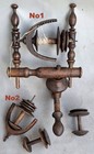 Antique Wooden Spinning Wheel Spool Flyer Frame additional Spool Flyer 2 Bobbins