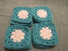 Lot Of 20 5    Turqua Crochet Granny Squares Blocks Afghan