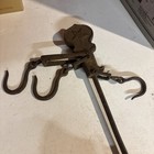 Antique 19th Century Cast   Wrought Iron Hanging Steelyard Balance Scale