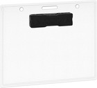 Horizontal Magnetic Name Badge Holders  Clear  100-pack