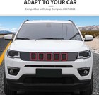 Compatible With Compass 2017-2020   7pcs Front Grille Inserts Grill Cover Exteri
