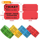 L Liked 4000 Pairs Double Raffle 2x2inches  4000-green yellow blue And Red