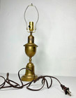 Antique Solid Brass Cut Out Lamp 21  Tall Urn Bell Shape  rare Find 
