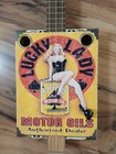 Weeklyhouse Cigar Box Guitar Acoustic Electric 3 String  Lucky Lady Motor Oil