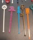 Lot Of 25 Assorted Vintage Swizzle Cocktail Drink Stir Sticks 