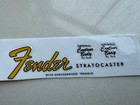 2pcs Fender Guitar Stratocaster Vinyl Uv Transfer Raised Headstock Decal Sticker