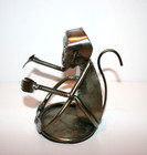 Metal Sitting Monkey Art Sculpture  6 